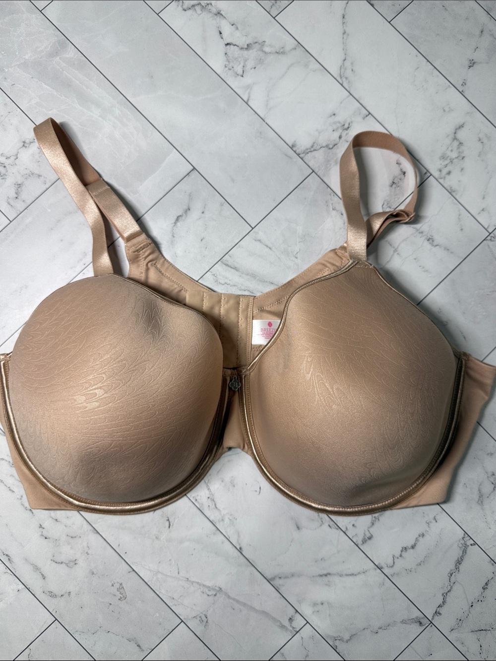Breezies Featherlite Breathable Underwire T-shirt Bra Sunbeige 44C